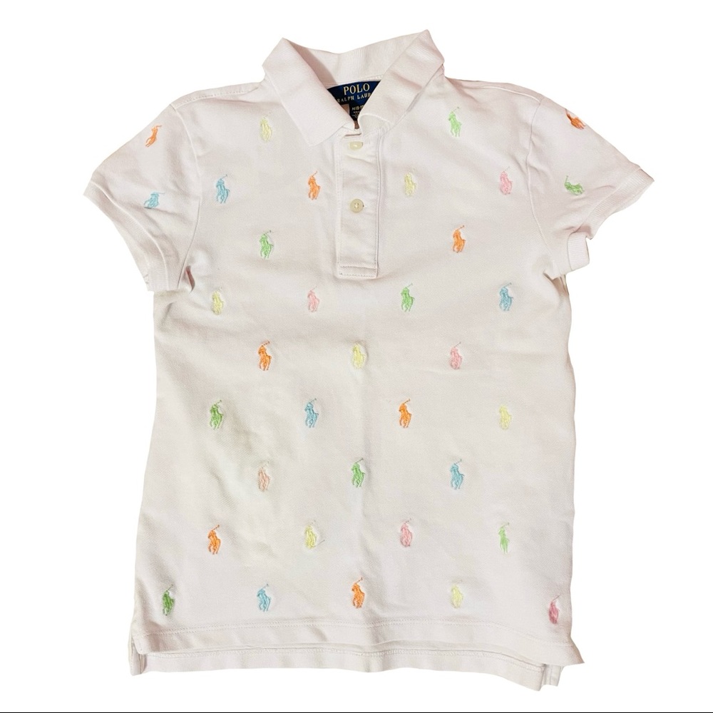 Polo Ralph Lauren Girls Rainbow Pattern Shirt